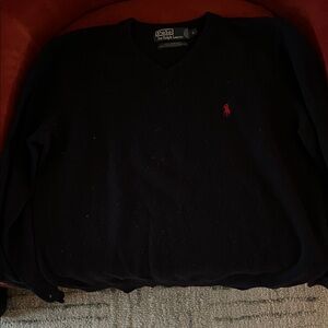 Polo by Ralph Lauren Men's V-Neck Black Sweater